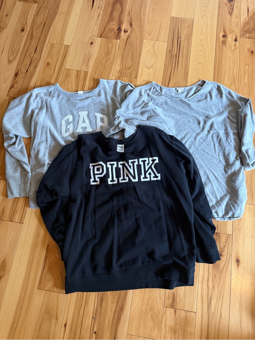3 XL sweatshirts lot Gap, Vintage Gap and VS Pink